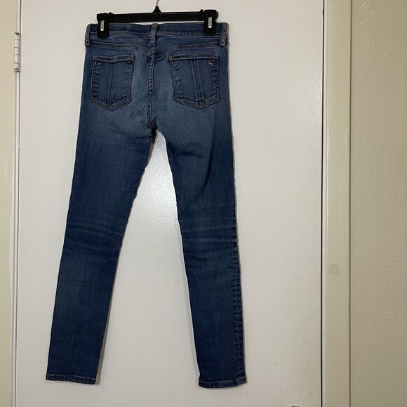 Rag & Bone Jeans high rise skinny medium blue denim bedford size US 26 - Picture 4 of 6